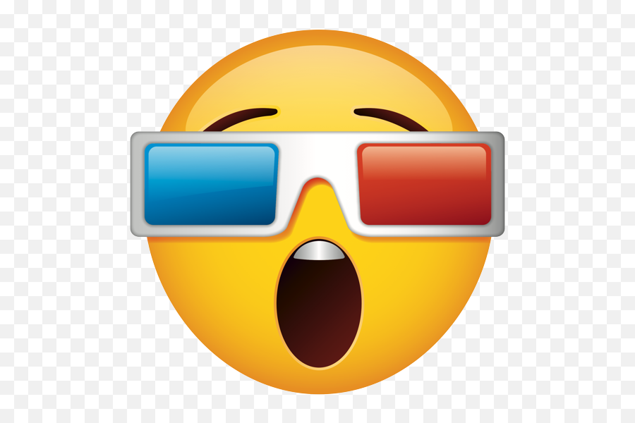 Emoji - 3d Glasses Emoji Png,Wow Emoji Png