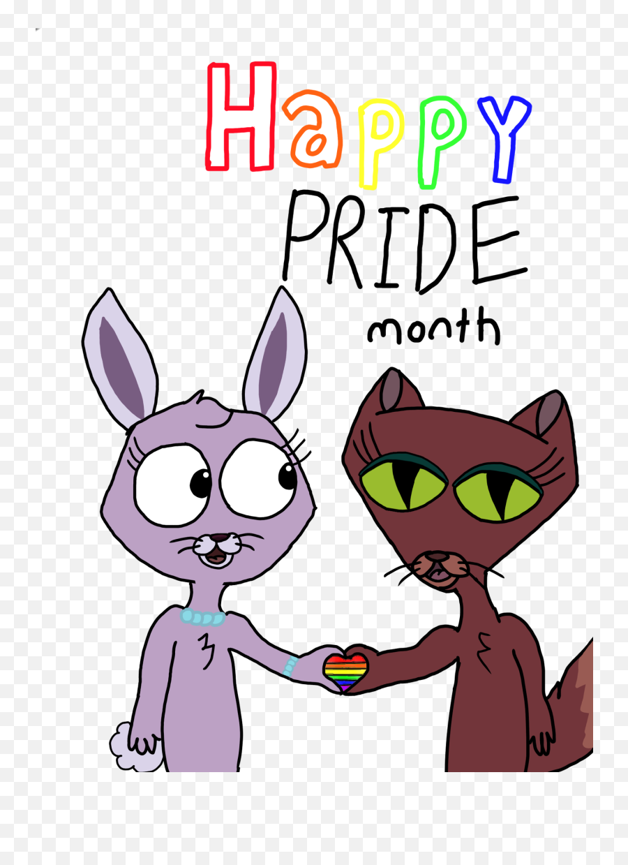Art Bork 3 - Happy Pride Month Wattpad Kitty And Bunny Courage The Cowardly Dog Png,Courage The Cowardly Dog Png
