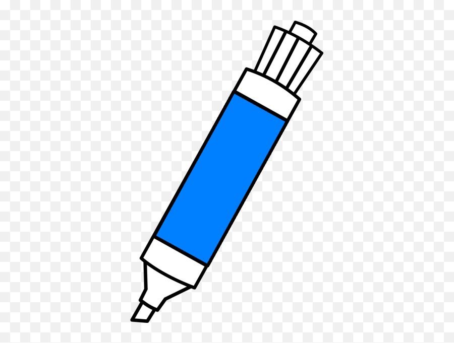 Blue Dry Erase Marker Png Svg Clip Art For Web - Download Marker Clipart Transparent Background,Marker Line Png
