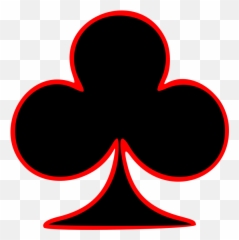 Free Clip Art Outlined Club Playing Card Symbol By Gr8dan - Symbols png