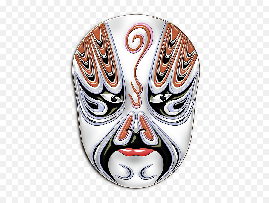 Peking Opera Face - Paint Masks Chong Houhu Shower Curtain Peking Opera Png,Face Paint Png