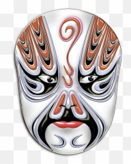 Peking Opera Face - Paint Masks Chong Houhu Shower Curtain Peking Opera Png,Face Paint Png