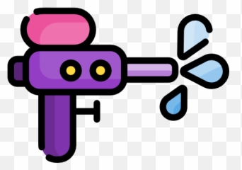 Water Gun - Water Gun Gartoon Png Purple,Squirt Gun Png