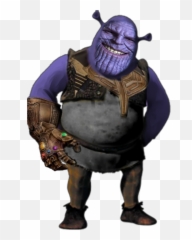 Thanos Shrek As Ogre Avengers - Shrek Png,Thanos Helmet Png