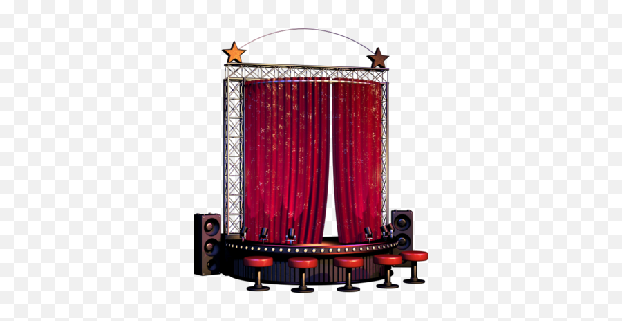 Purchasable Attractions Utilities And Props Five Nights - Fnaf 6 Star Curtain Stage Png,Theater Curtains Png