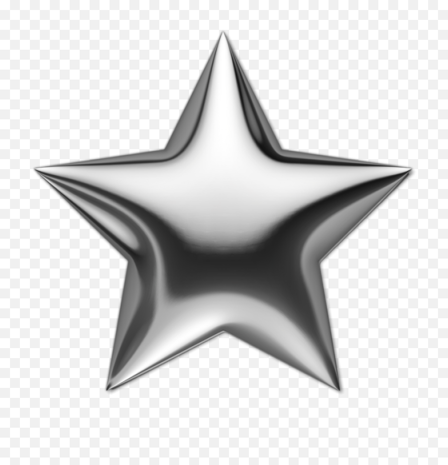 Silver Star Transparent Background - Silver Png,Star Transparent Background