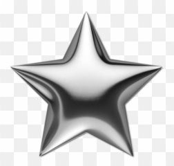 Silver Star Transparent Background - Png