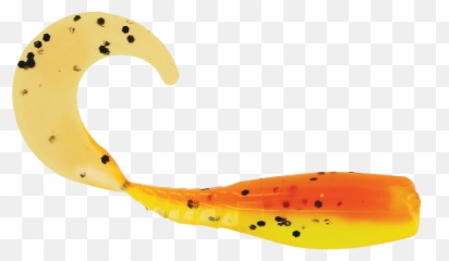 2 Curly Tail Crappie Minnr In Candy Corn - Clip Art Png,Candy Corn Png