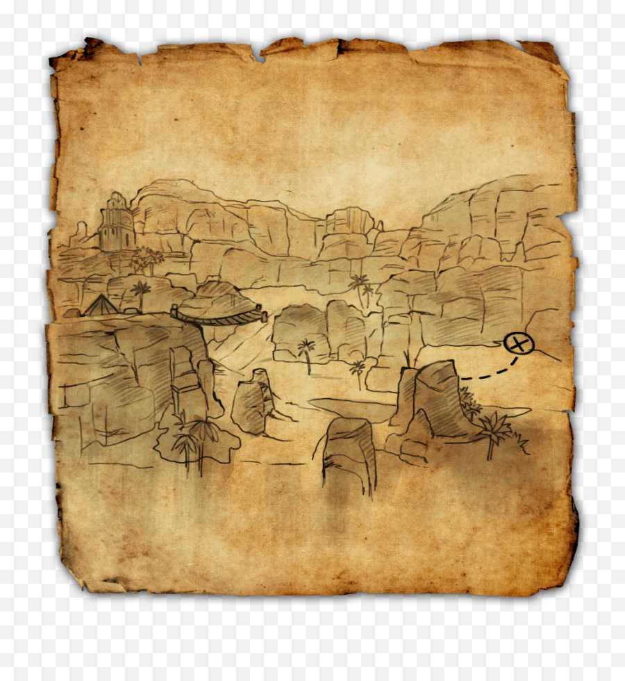 Alikr Treasure Map Iii - Treasure Map Png Clear,Elder Scrolls Icon