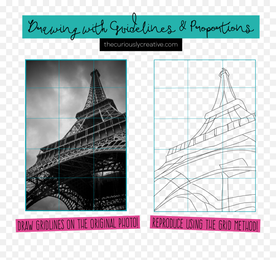 Download Hd Drawing Guidelines Proportions - Eiffel Tower Eiffel Tower Png,Eiffel Tower Transparent