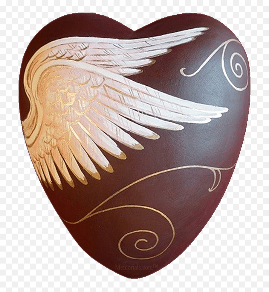 Celestial Ceramic Heart Urn - Heart Png,Celestial Icon Of Angels