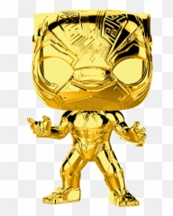 Pre - Order Pop Marvel Ms 10 Black Panther Chrome Pop Golden Png,Black Panther Transparent