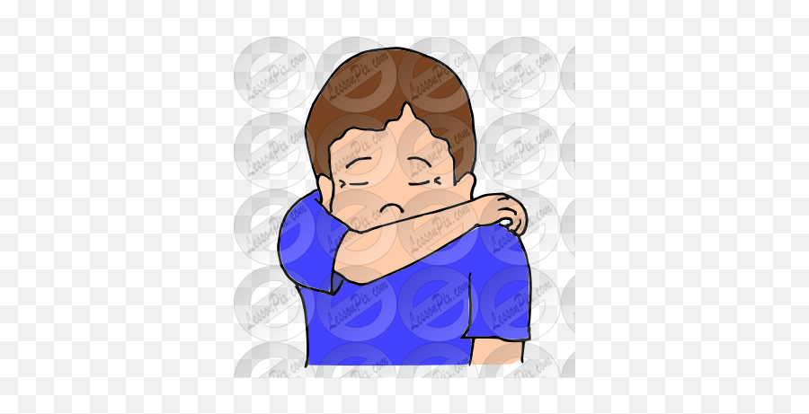 Sneeze In Elbow Picture For Classroom Therapy Use - Great Worry Png,Elbow Icon