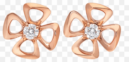Fiorever Earrings - Bulgari Rose Gold png
