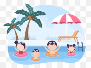 Pool Game Icon - Download in Line Style Familia En La Playa Animado png