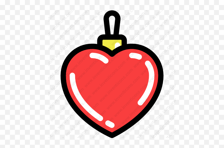 Download Christmas Heart Shaped Decorative Toy Vector Icon - Heart Png,Hearts Icon