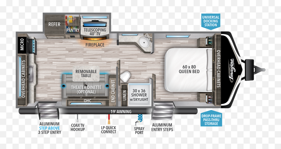 Imagine Travel - Trailer 2250rk Grand Design Grand Design Imagine 2250rk Png,Icon 60 Fireplace