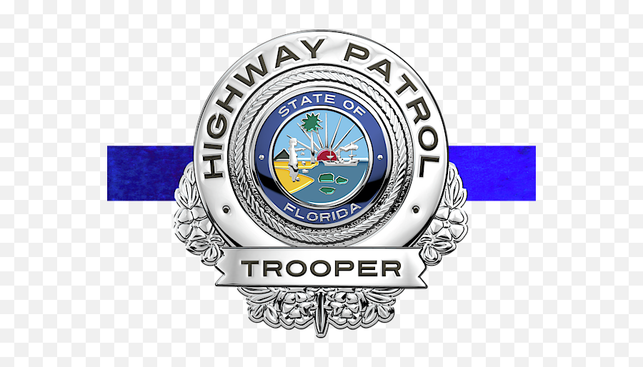 Thin Blue Line Fl Highway Patrol Decal Sticker Trooper - Emblem Png,Icon Patrol Waterproof Motorcycle Jacket