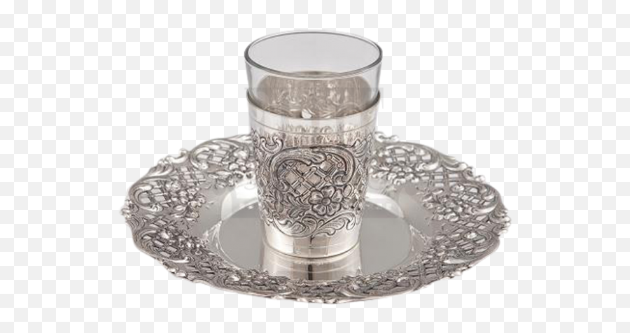 Download Silver And Glass Kiddush Cup Png Image With No - Antique,Glass Cup Png