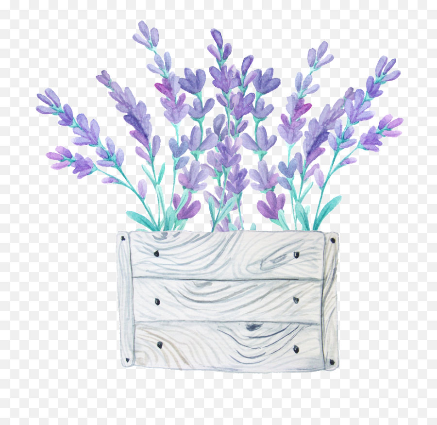 Download Hd Wood Flower Bed Transparent Decorative Material - Watercolor Painting Png,Flower Bed Png