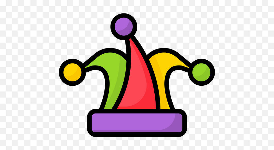 Jester Hat Icon Of Colored Outline Style - Available In Svg Clip Art Png,Jester Png