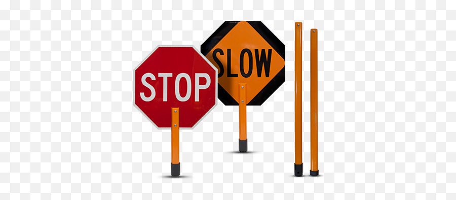 Png Road Signs Hand Sign Stop U0026 Free - Paddle Sign Slow Stop,For Sale Sign Png