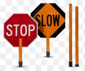 Png Road Signs Hand Stop U0026 Free - Paddle Slow