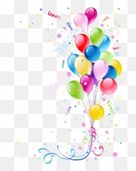 Balloons Background Png Image Free - Birthday Background Png Free Download,Balloons Background Png