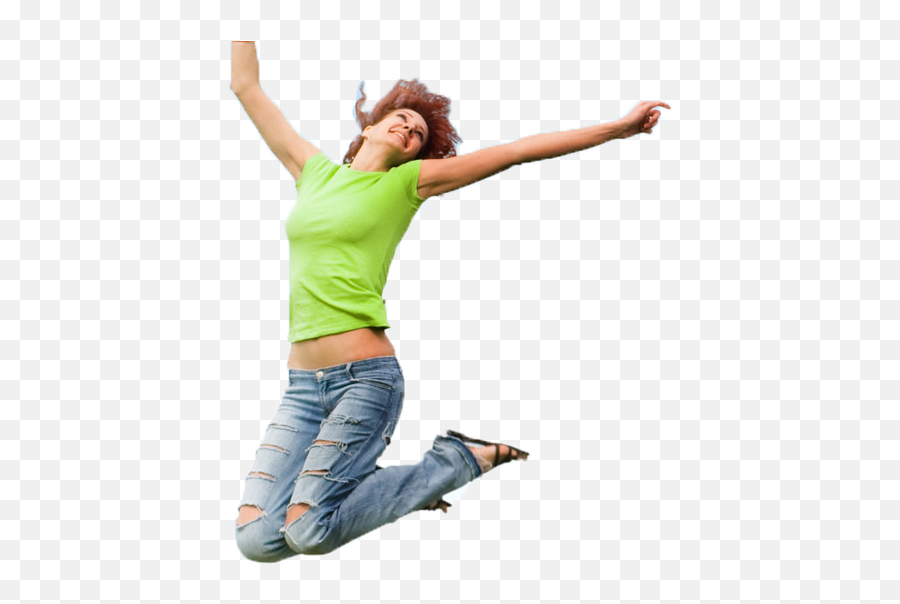 Woman Girl Png Image - Jumping Girl White Background,Dancing Girl Png