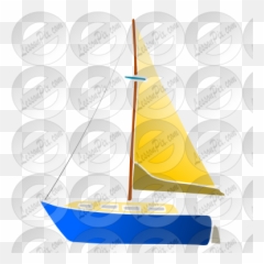 Sailboat Stencil For Classroom Therapy Use - Great Sail Png,Sailboat Png
