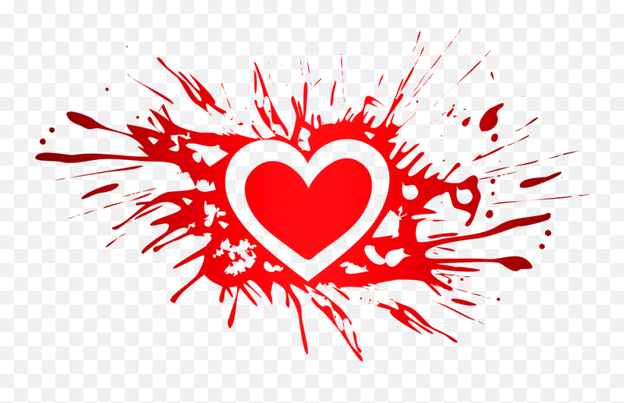Blood Splash Heart Png U2013 Vectorskey - Vector Hearts,Heart Organ Png