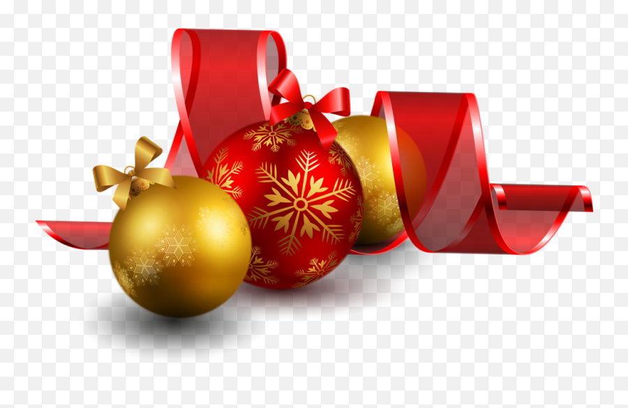 Happy New Year Png Photos - Christmas Balls With Ribbon,New Year Png
