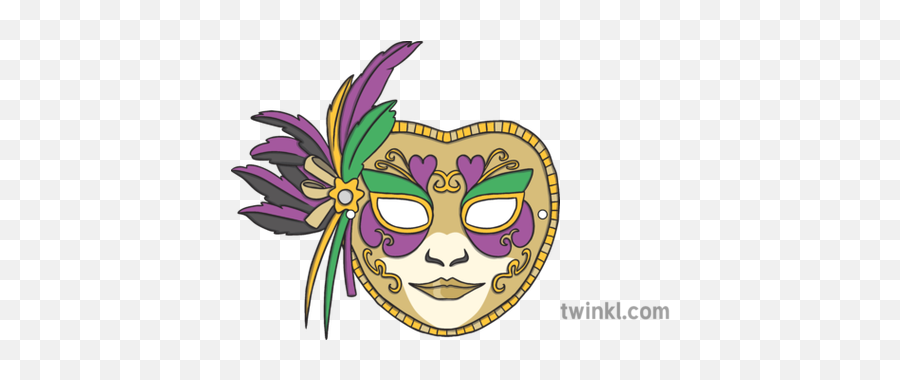 Mardi Gras Face Mask Illustration - You Re A Star Colouring Png,Mardi Gras Mask Png