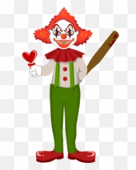 Evil Clown Clipart - Clip Art Png,Clown Hair Png
