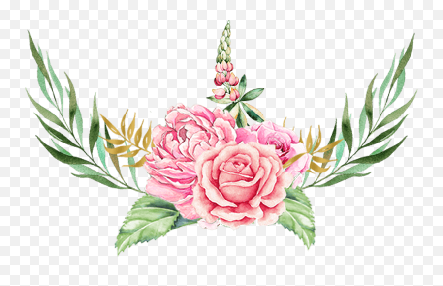 Beautiful Flowers Watercolor Png Image - Cliparts Watercolor Flowers Border,Watercolor Roses Png