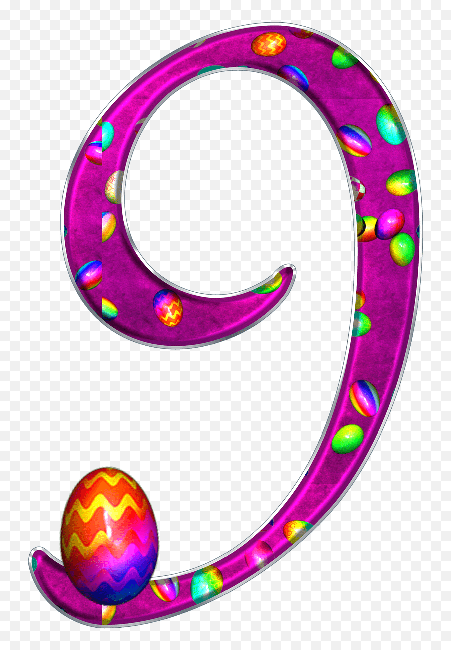 Easter Theme Number 9 Transparent Png - Numero 9 Png Transparente,Number 9 Png