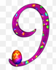 Easter Theme Number 9 Transparent Png - Numero Transparente
