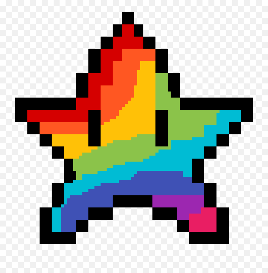 Pixilart - Rainbow Mario Star Png,Pixel Star Png