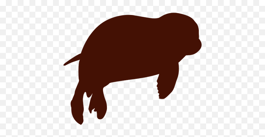 Transparent Png Svg Vector File - Harp Seal Silhouette,Manatee Png