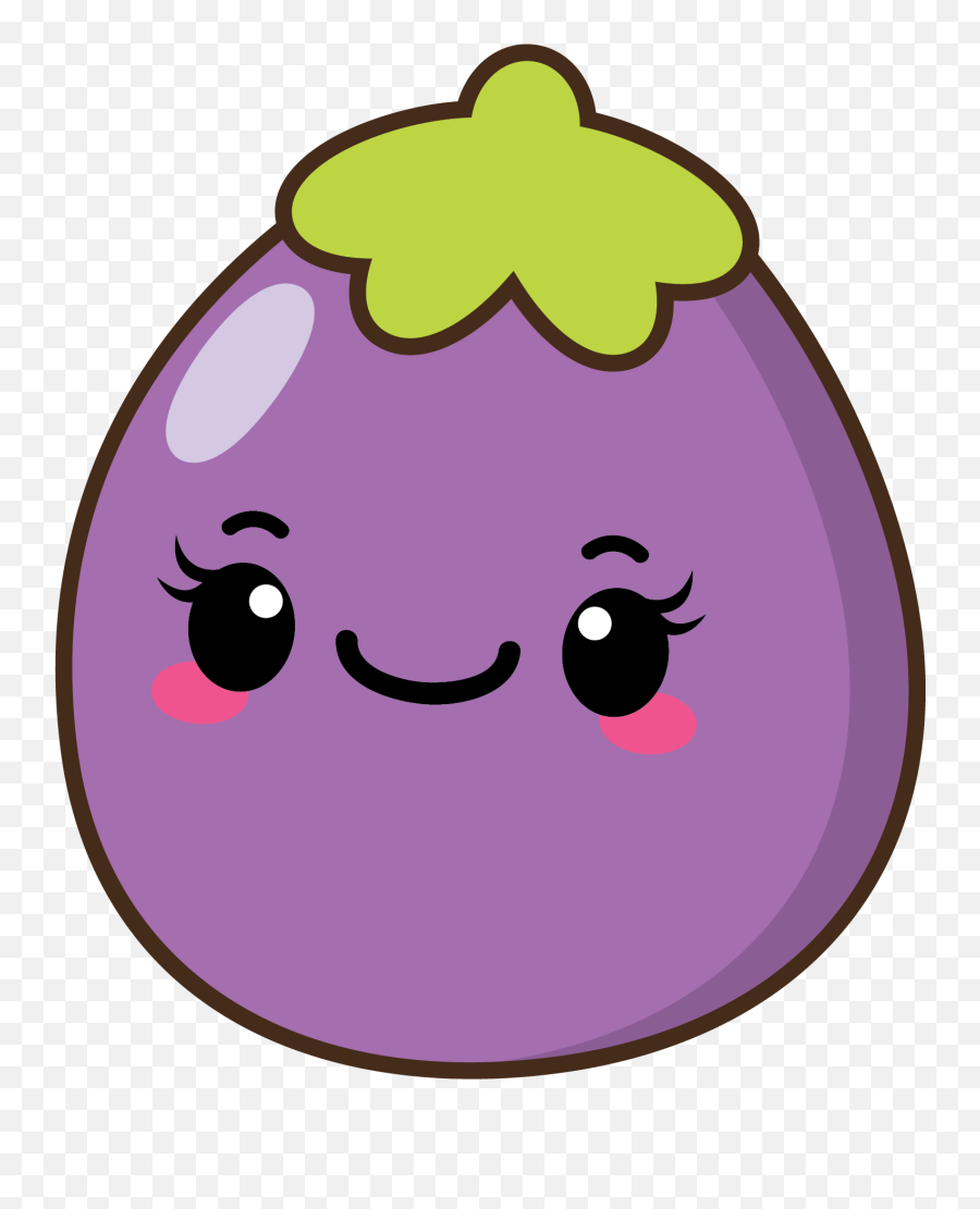 Eggplant Clipart - Cute Brinjal Cartoon Png,Eggplant Emoji Transparent Background