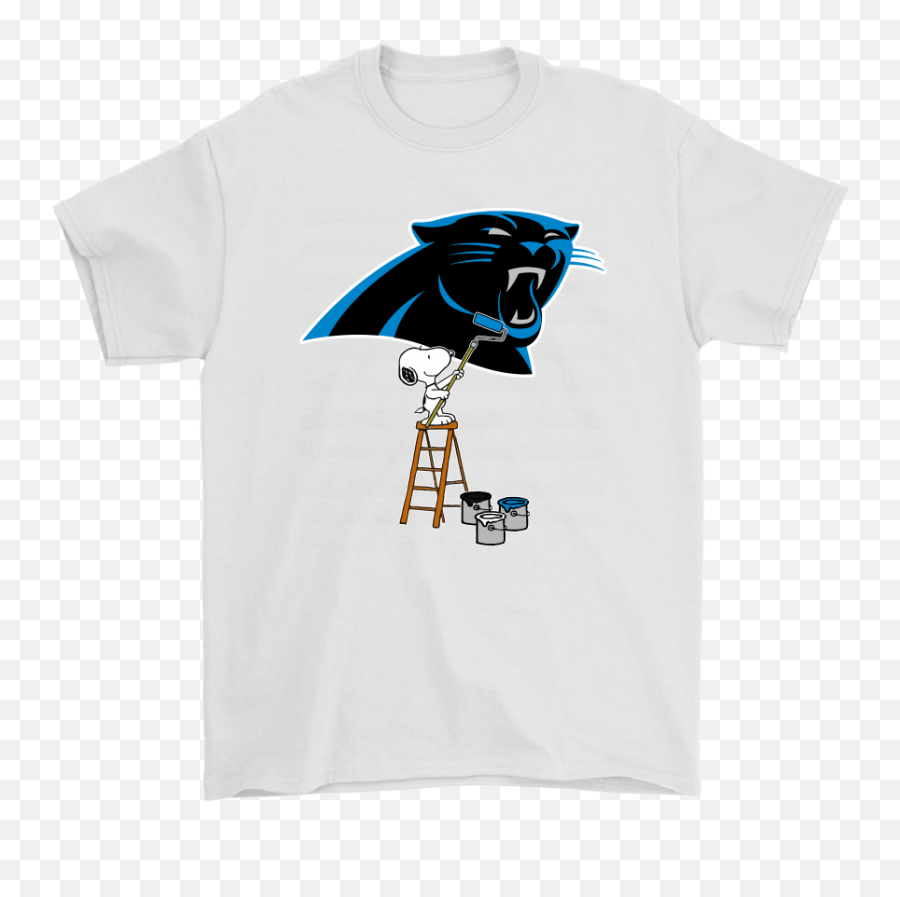 Snoopy Paints The Carolina Panthers Logo Nfl Football Shirts - Hey You Dropped This T Shirt Png,Carolina Panthers Logo Png
