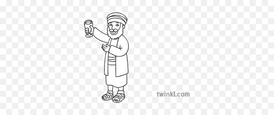 Character Biblical Wedding Host Happy People Open Eyes Bible - Social Distancing Cartoon Black And White Png,Happy People Png