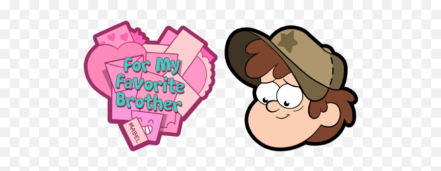 Gravity Falls Dipper And Valentine Card Cursor U2013 Custom - Clip Art Png,Grunkle Stan Png