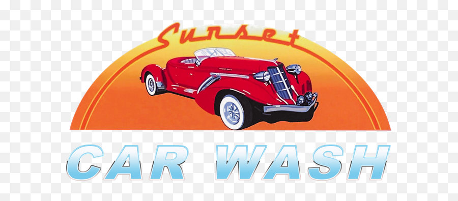 Sunset Car Wash Automatic U0026 Self Serve - Antique Car Png,Car Wash Logo Png