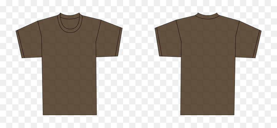 Brown T Shirt Template Svg Vector Tshirt Short Sleeve Png - shirt Template Png
