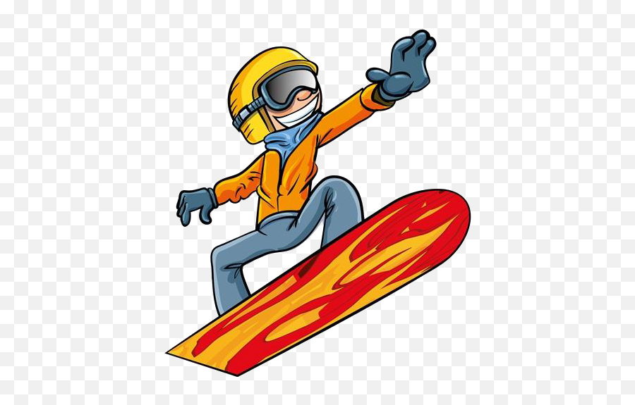 Snowboarding Cartoon Skiing - Snowboard Kreslené 473x600 Snowboarder Cartoon Png,Snowboard Png