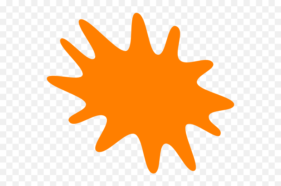 Orange Paint Splatter Clip Art N7 Free Image - Arabic Words With Png,Paint Splatter Transparent
