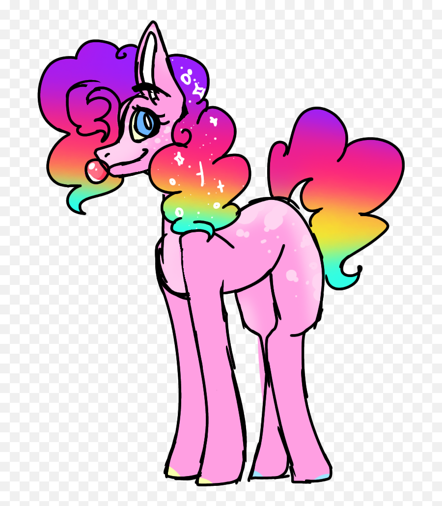 A Pinkie Redesign Drawing She Was Fun And I Inspired - Mythical Creature Png,Lisa Frank Png