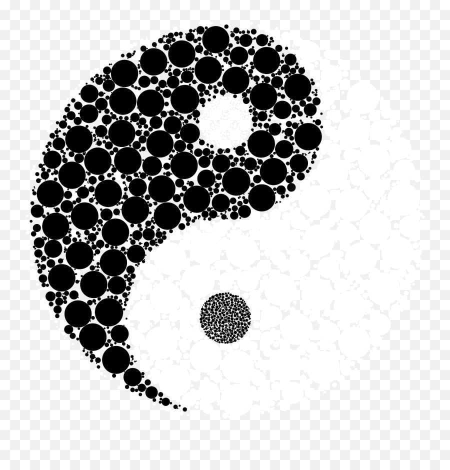 Yin Yang Symbol Made With Circles Transparent Png - Stickpng Yin Yang Tattoo Abstract,Yin Yang Symbol Png
