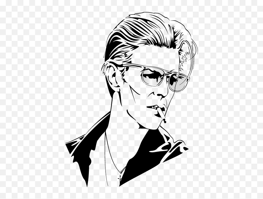 Drawing Silhouette The Rise And Fall Of Ziggy Stardust - David Bowie Vector Png,David Bowie Transparent